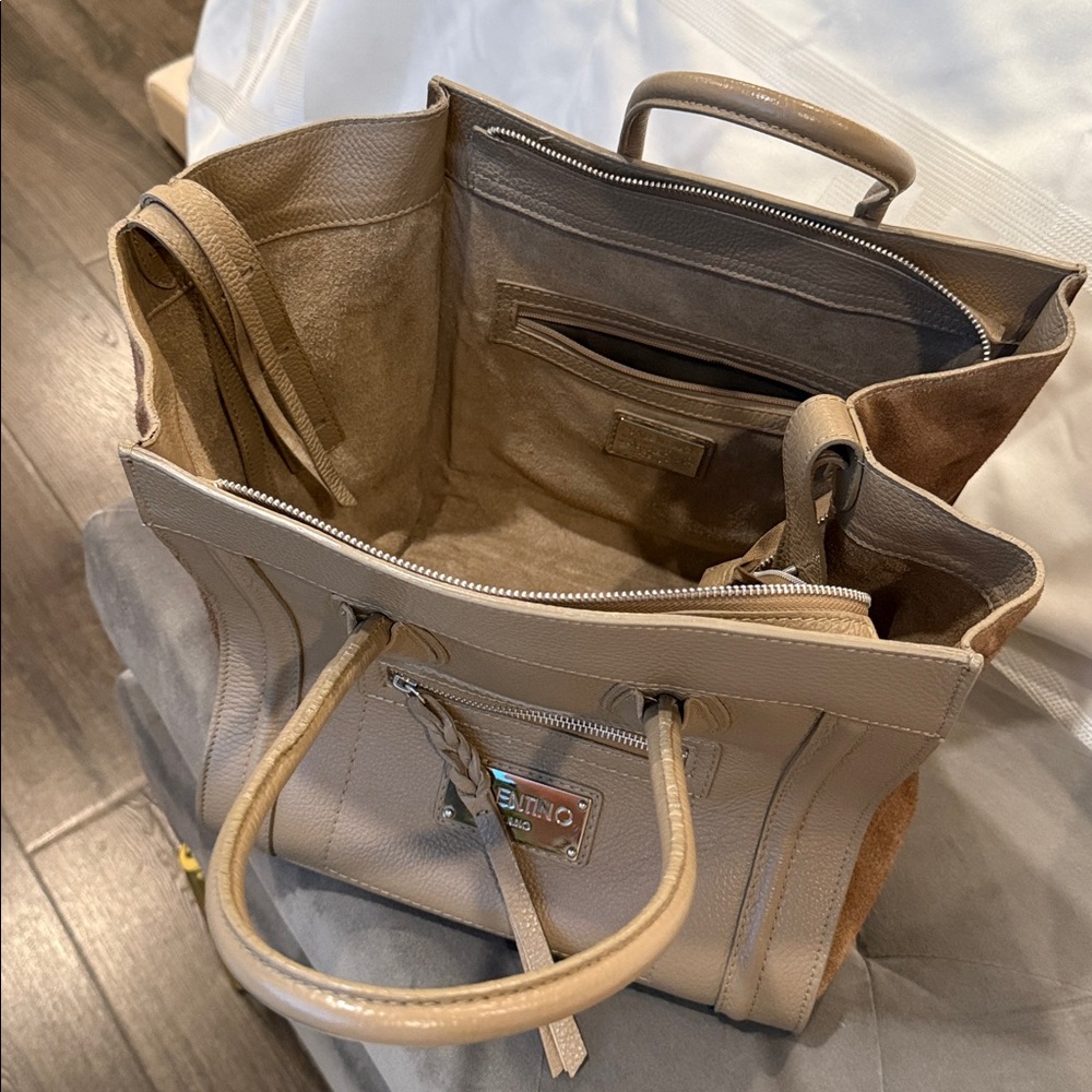 Valentino Tan Leather suede Tote - Picture 11 of 17